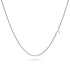Bold Alphabet Letter Initial Charm Necklace in White Gold Tone